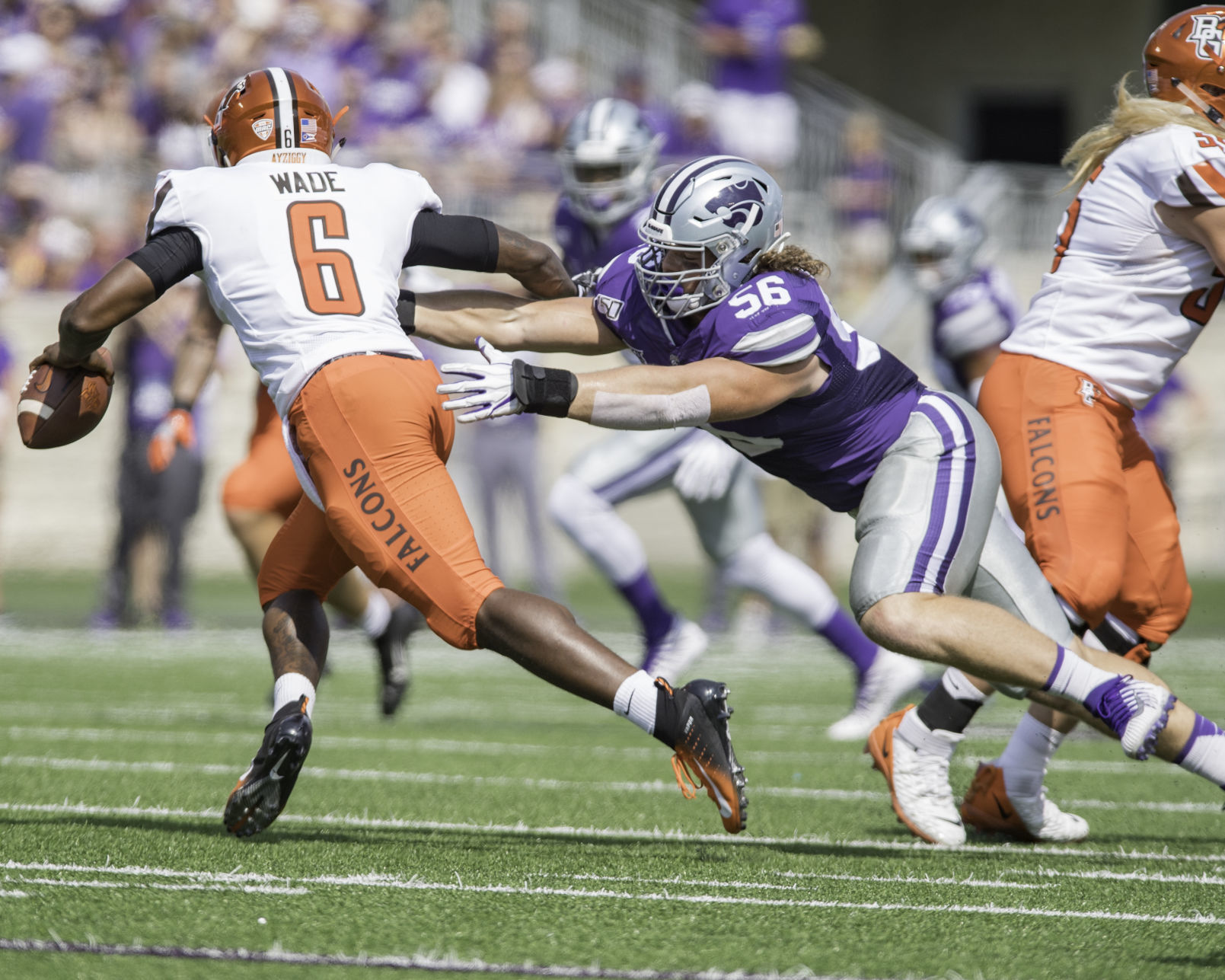 K-State DE Wyatt Hubert vs. Bowling Green 2019